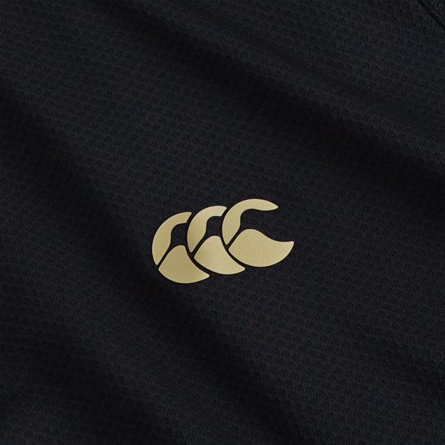 Canterbury Mens Tempo Quarter Zip Training Top Black - CCC Logo