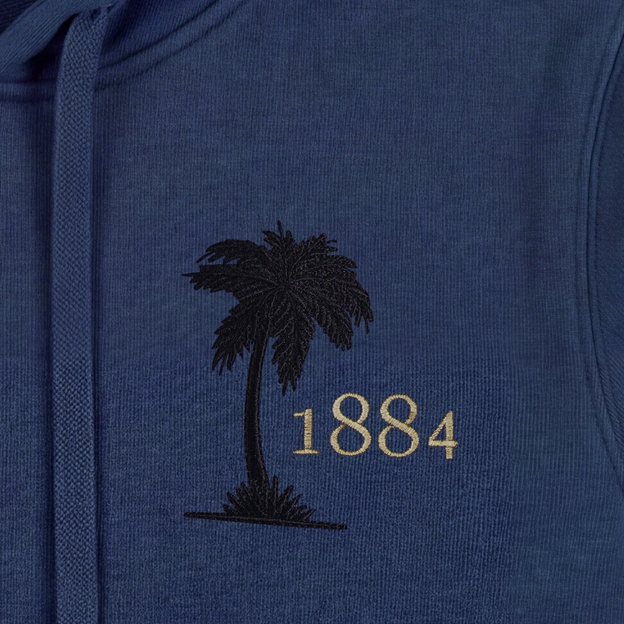 Fiji 1884 Pure Cotton Hoodie - Petrol Blue