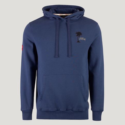 Fiji 1884 Pure Cotton Hoodie – Petrol Blue