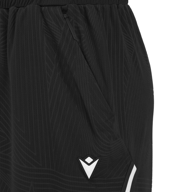 Wales Mens Training Shorts 26/27 Black - Zipped Pocket Close-up