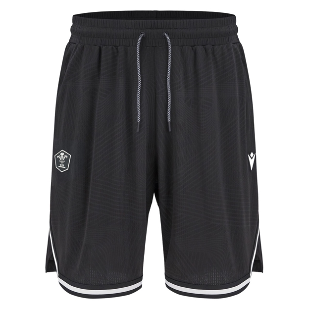Wales Mens Training Shorts 26/27 Black - Front View