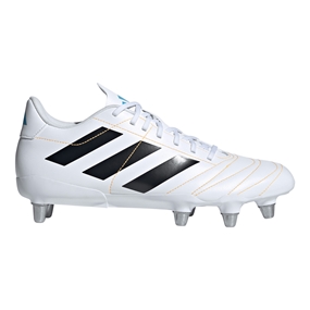 adidas Adults Kakari Soft Ground Rugby Boots White - Outstep View
