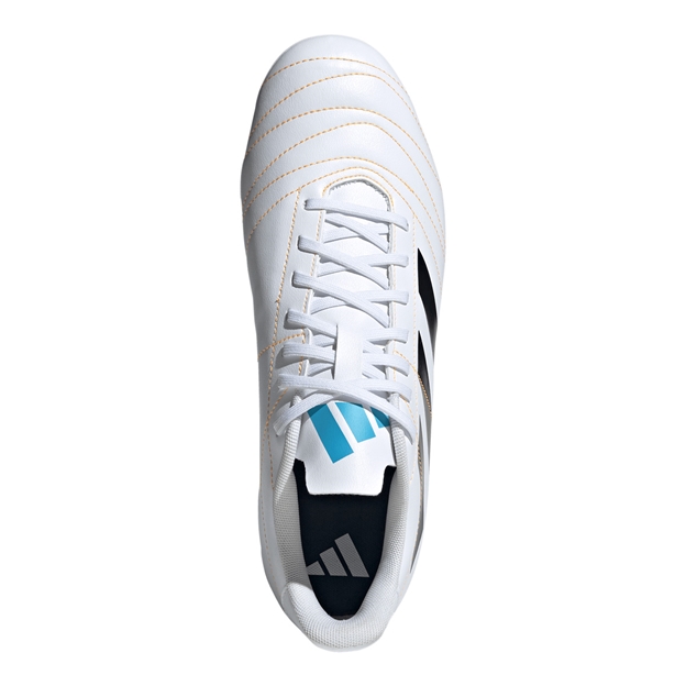 adidas Adults Kakari Soft Ground Rugby Boots White - Top View