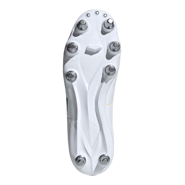 adidas Adults Kakari Soft Ground Rugby Boots White - Soleplate View