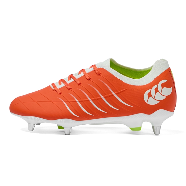 Canterbury Adults Phoenix 2.0 Pro Soft Ground Rugby Boots Orange - Outstep