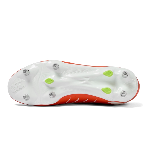 Canterbury Adults Phoenix 2.0 Pro Soft Ground Rugby Boots Orange - Soleplate View