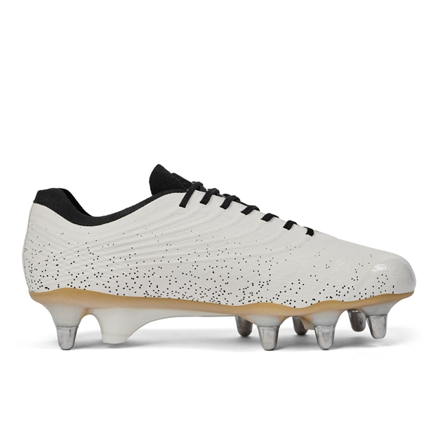 Canterbury Adults Stampede Elite Soft Ground Rubgy Boots White - Instep