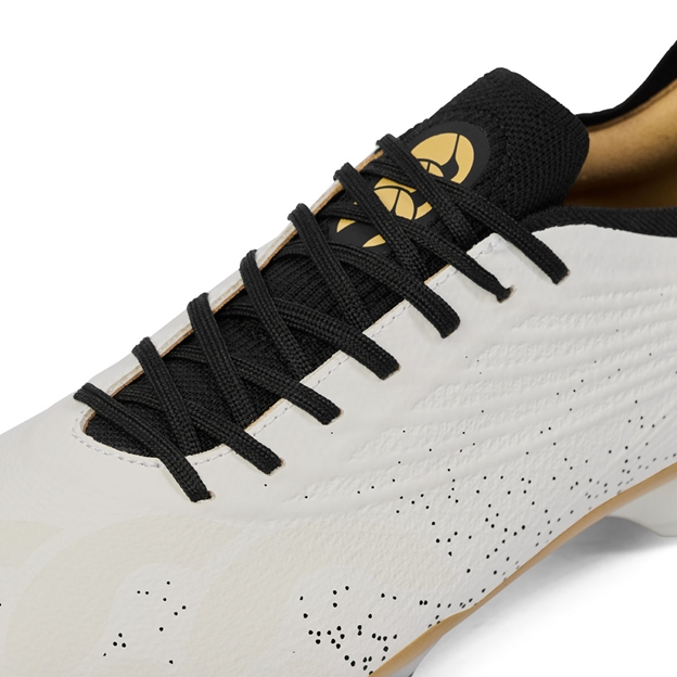 Canterbury Adults Stampede Elite Soft Ground Rubgy Boots White - Lacing