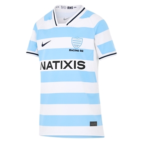 Racing 92 Kids Home Rugby Shirt 25/26 White - Front