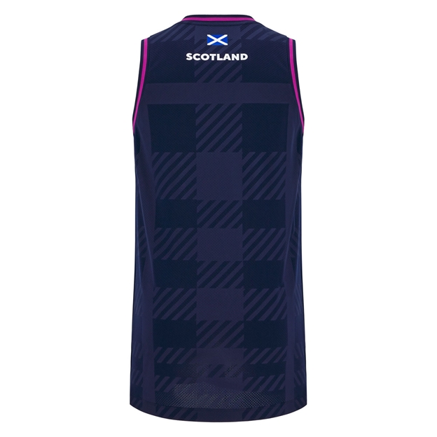 Scotland Mens Training Gym Singlet 25/26 Navy - Back