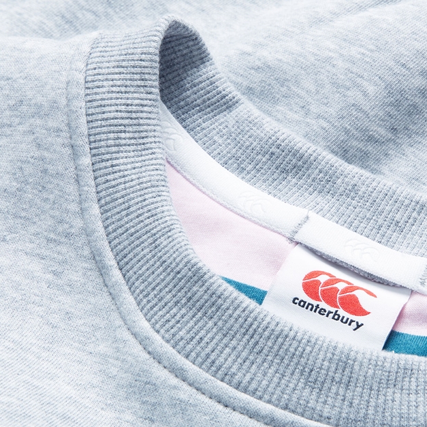 Canterbury Womens Uglies Training Sweatshirt Grey Marl - Neck Close-up