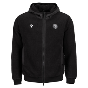 Barbarians Mens Athleisure Full Zip Teddy Fleece 26/27 Black - Front View