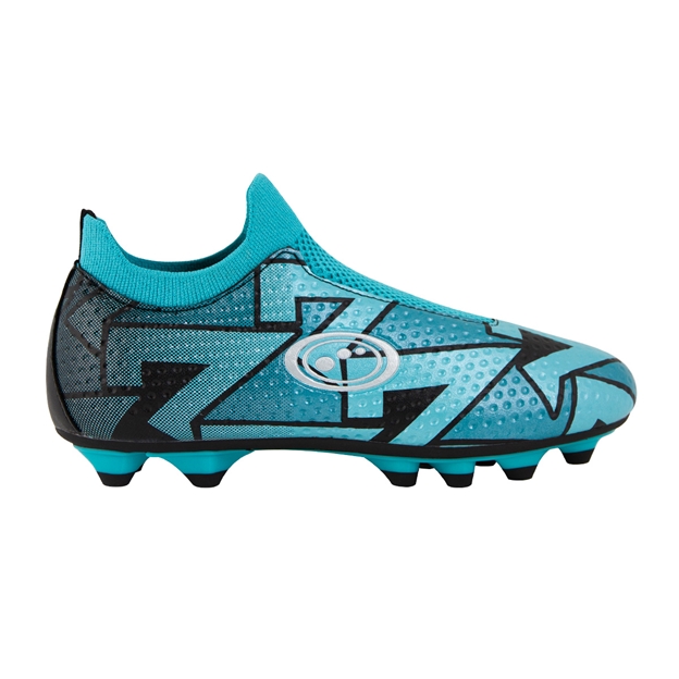 Optimum Kids Aztec Laceless Moulded Stud Rugby Boot Blue - Outstep