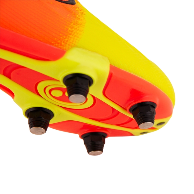 Optimum Kids Ignisio Easy Fasten Soft Ground Boots Yellow/Orange - Forefoot