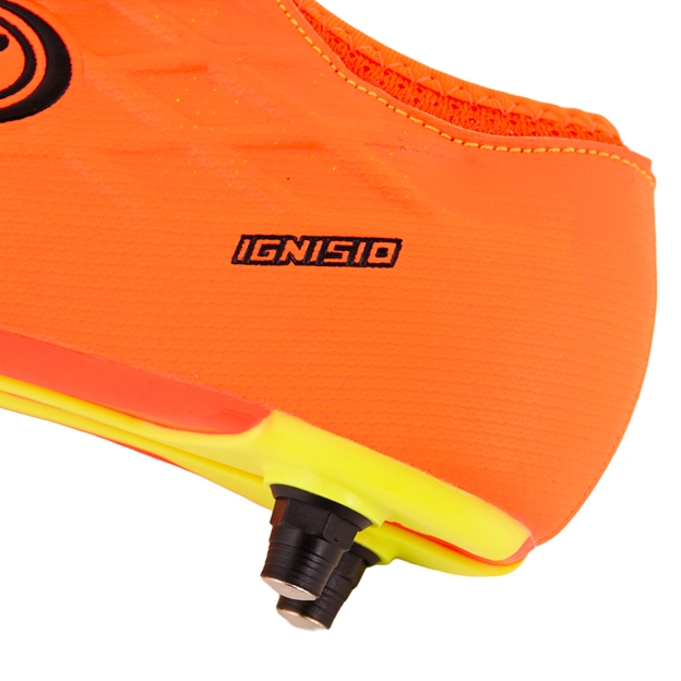 Optimum Kids Ignisio Easy Fasten Soft Ground Boots Yellow/Orange - Heel