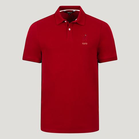Spain 1929 Heritage Pure Cotton Polo Red - Front View
