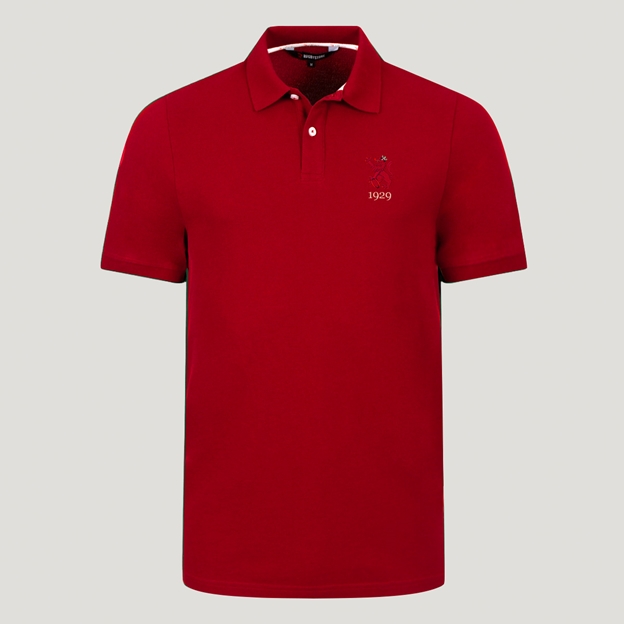 Spain 1929 Heritage Pure Cotton Polo Red - Front View