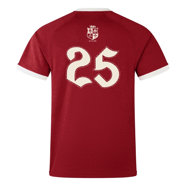 British and Irish Lions Adults Winners Rugby Shirt Red - Back
