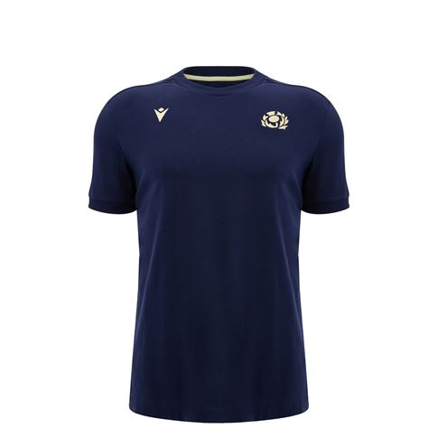 Scotland Kids Travel Cotton T-Shirt 26/27 Navy - Front View