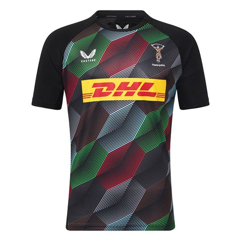 Harlequins Mens Pre Match Training T-shirt 25/26 - Front Harlequins Mens Pre Match Training T-shirt 25/26 - Front