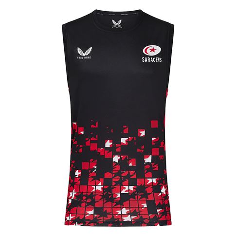 Saracens Mens Training Vest 24/25 - Front Saracens Mens Training Vest 24/25 - Front