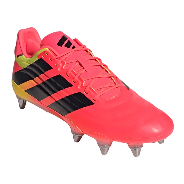 Adidas Adults Kakari RS Soft Ground Rugby Boots Solar Turbo - Front View