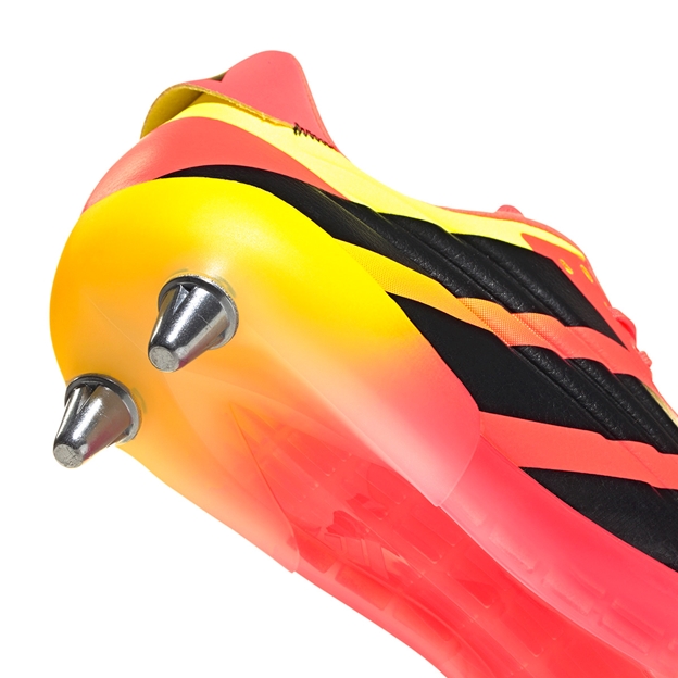 Adidas Adults Kakari RS Soft Ground Rugby Boots Solar Turbo - Heel Close-up