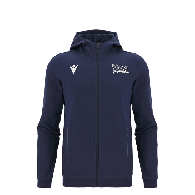 Sale Sharks Kids Cotton Hoodie 25/26 Navy - Front