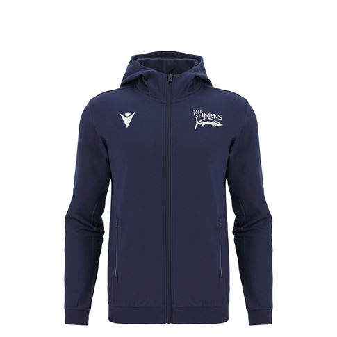 Sale Sharks Kids Cotton Hoodie 25/26 Navy - Front Sale Sharks Kids Cotton Hoodie 25/26 Navy - Front