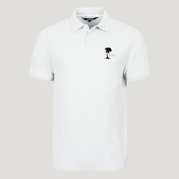 Fiji 1884 Heritage Pure Cotton Polo - White
