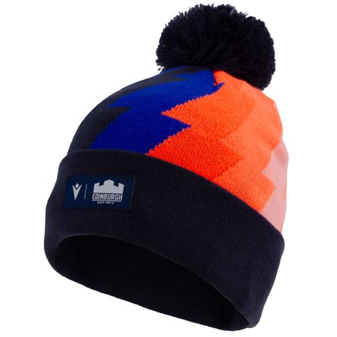 Edinburgh Pom Pom Beanie 25/26 Navy - Front Edinburgh Pom Pom Beanie 25/26 Navy - Front