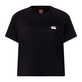 Canterbury Womens Tempo+ T-Shirt Black - Front View