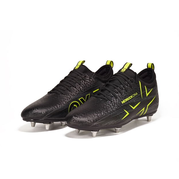Oxen Adults Meta X 6S Soft Ground Rugby Boots Black Onyx - Pair