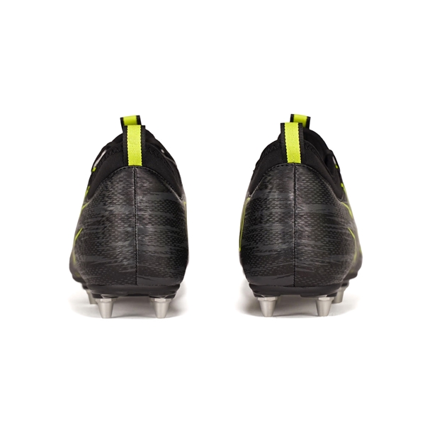 Oxen Adults Meta X 6S Soft Ground Rugby Boots Black Onyx  - Heels View