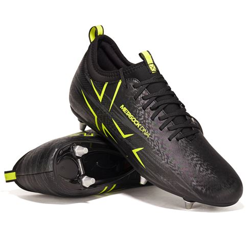 Oxen Adults Meta X 6S Soft Ground Rugby Boots Black Onyx - Front View