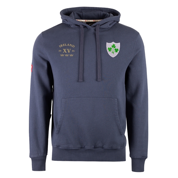 R1823 Ireland Legends of 2026 Hoodie Petrol Blue - Front View