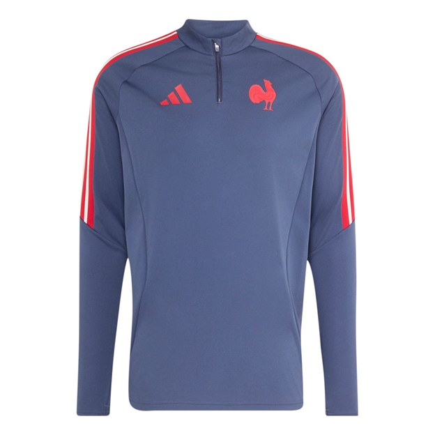 France Mens Training Quarter Zip Top 26/27 Shadow Navy - Front View