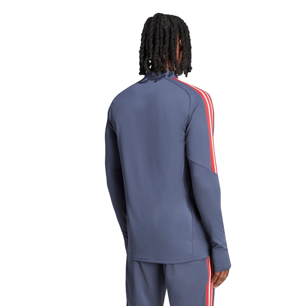 France Mens Training Quarter Zip Top 26/27 Shadow Navy - Model Back View