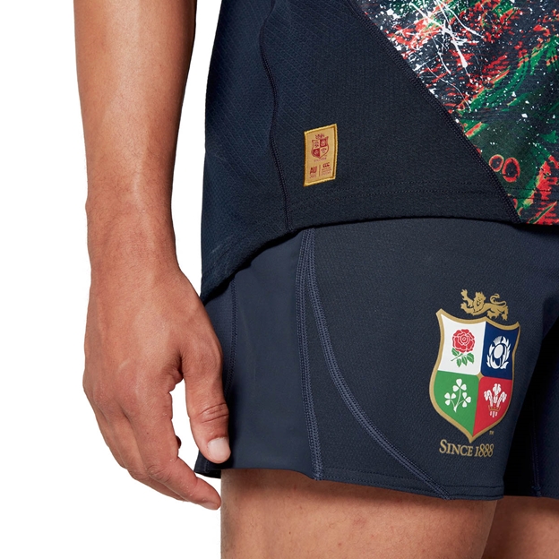 British and Irish Lions Mens Warm Up Rugby Shirt Multi - Model Hem