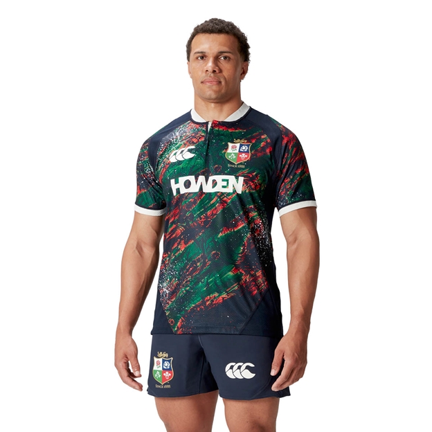 British and Irish Lions Mens Warm Up Rugby Shirt Multi - Model Front