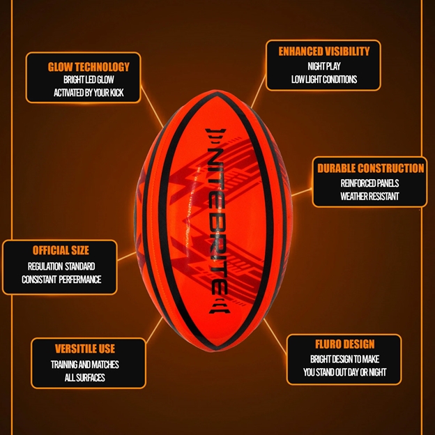 Optimum Glow Rugby Ball - Tech Info