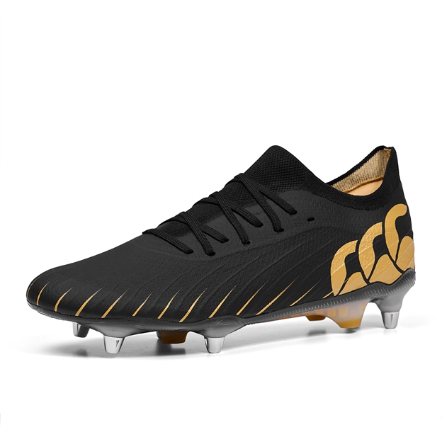 Canterbury Adults Speed Falcon Elite Soft Ground Rugby Boots Black - Front