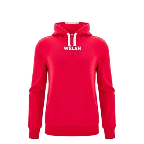 Wales Junior Fanline Hoodie 25/26 Red Front Shot