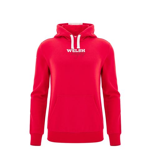 Wales Junior Fanline Hoodie 25/26 Red Front Shot Wales Junior Fanline Hoodie 25/26 Red Front Shot