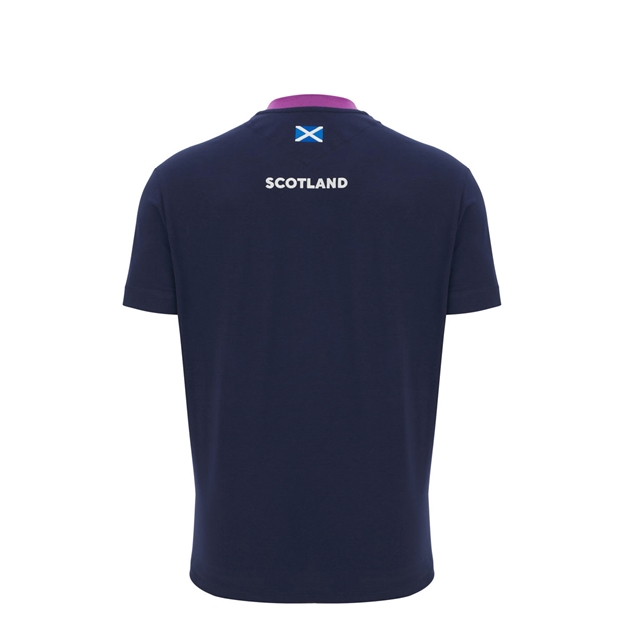 Scotland Junior Athleisure Cotton T-Shirt 25/26 Navy - Back
