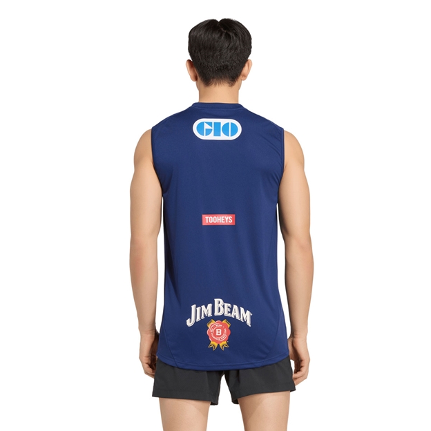 New South Wales Blues Mens Singlet 26/27 Dark Blue - Model Back View