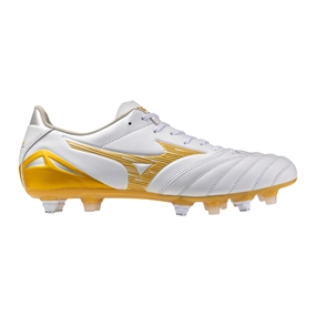 Mizuno Adults Morelia Neo IV Pro Mix Rugby Boots White/Gold - Outstep
