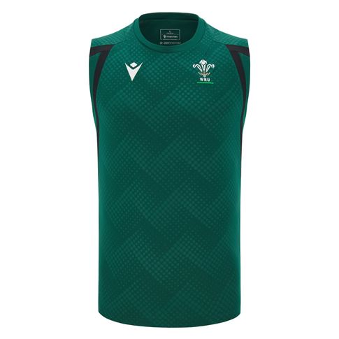 Wales Mens Training Vest 26/27 Green - Front View