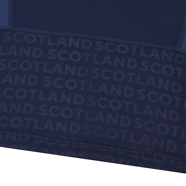 Scotland Mens Home Rugby Shirt Slim Fit 25/26 Navy - Scotland Embossed Lettering