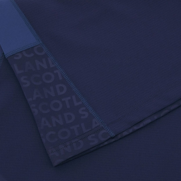 Scotland Mens Home Rugby Shirt Slim Fit 25/26 Navy - Seam and stitching detail